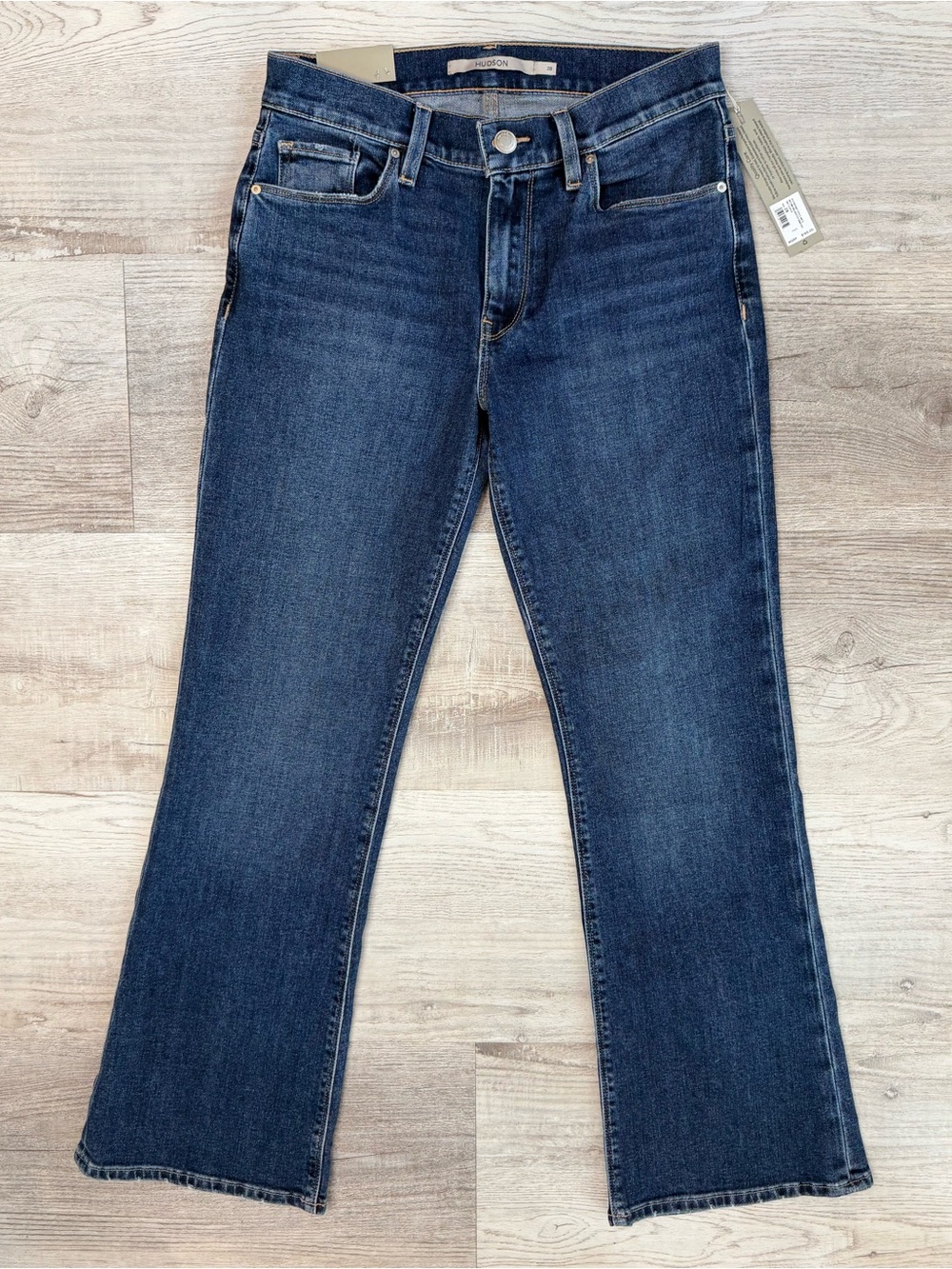 Hudson Jeans Nico Mid-Rise Bootcut Barefoot wash Message Womens Size 28” NWT